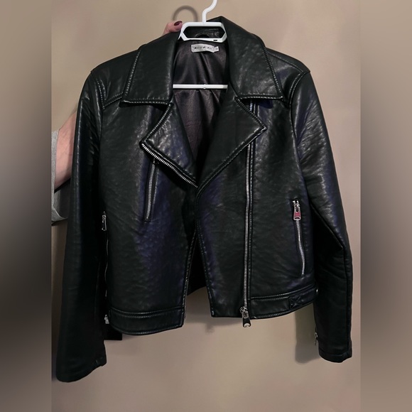 Light Before Dark medium faux leather moto jacket - Picture 1 of 2